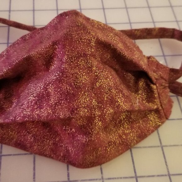 Kid Size Mask w/ Copper/Silver Filters-Burgundy SP - Picture 5 of 6